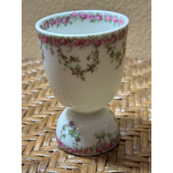 VINTAGE HAVILAND & CO. LIMOGES EGG CUPS FLORAL DESIGN - Picture 2 of 9